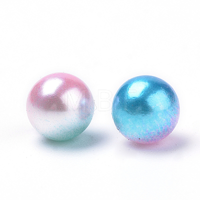 Rainbow Acrylic Imitation Pearl Beads OACR-R065-3mm-A05-1