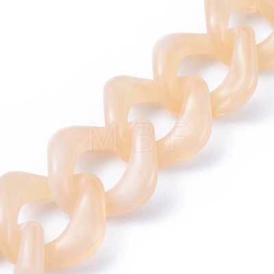 Handmade Acrylic Curb Chains AJEW-JB00591-03-1