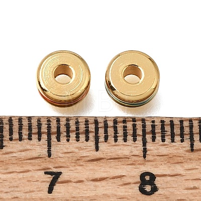 Brass Enamel Beads KK-G605-05G-1