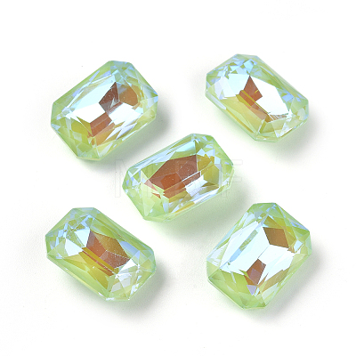 Faceted Glass Pointed Back Rhinestone Cabochons X-GLAA-L021-A02-1