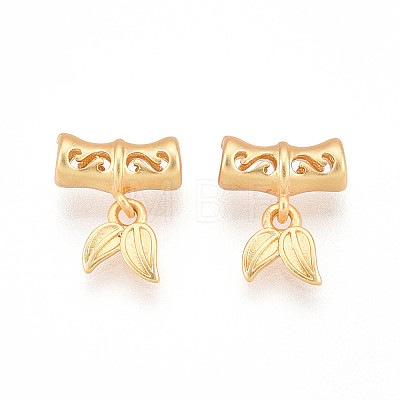 Brass European Dangle Charms KK-B110-03G-1