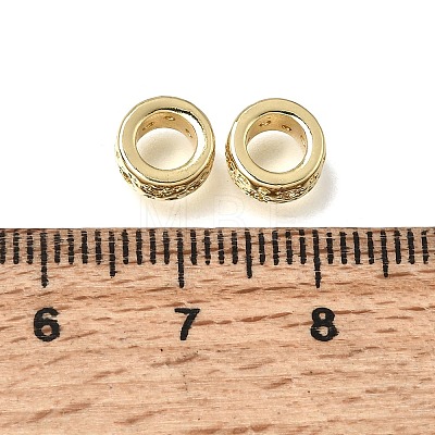 Brass Micro Pave Clear Cubic Zirconia Beads KK-K427-02D-G-1