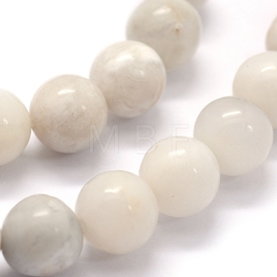 Natural White Crazy Agate Beads Strands G-G763-11-6mm-1