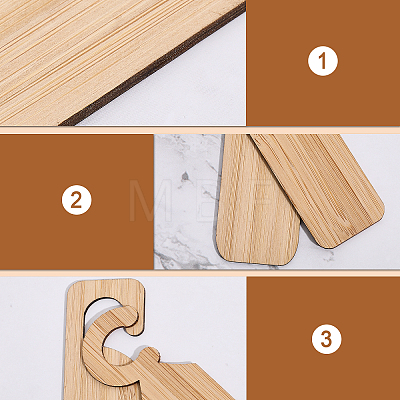 40Pcs 4 Style Blank Wood Plant Labels AJEW-CA0003-79-1