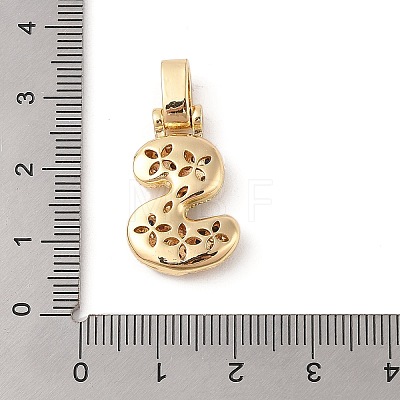 Brass Micro Pave Cubic Zirconia Pendants ZIRC-P121-01G-S-1