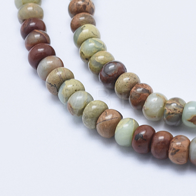 Natural Aqua Terra Jasper Beads Strands G-E444-16-6mm-1