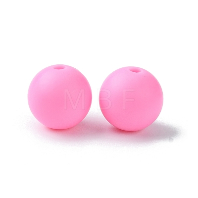 Round Food Grade Eco-Friendly Silicone Focal Beads SIL-F003-01F-1