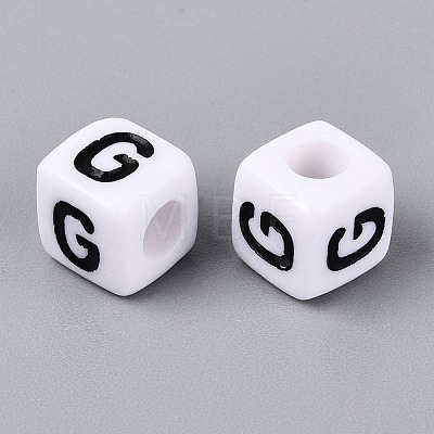 Opaque Acrylic Beads SACR-N020-04A-G-1