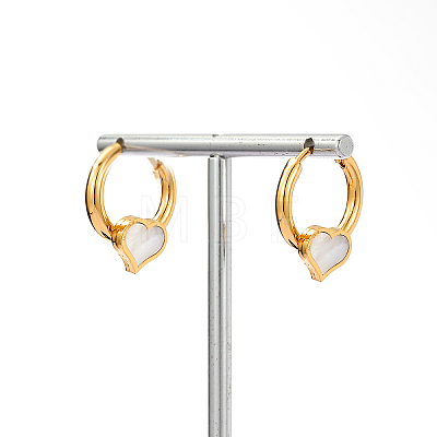 Elegant Heart Stainless Steel Hoop Earrings PA2718-1