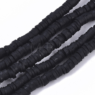 Handmade Polymer Clay Beads Strands CLAY-R089-4mm-001-1