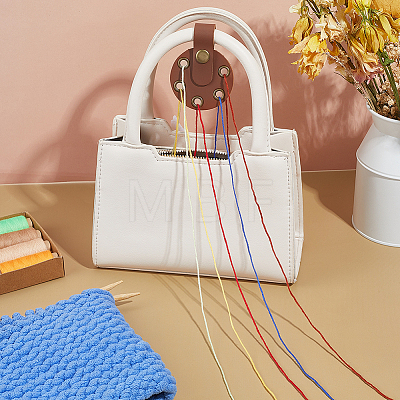 Imitation Leather with Alloy Yarn Divider TOOL-WH0155-256A-1