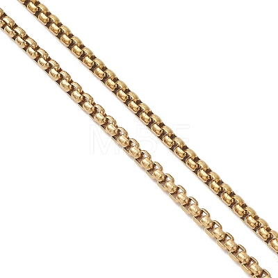 304 Stainless Steel Box Chain Lariat Necklaces NJEW-JN05890-1