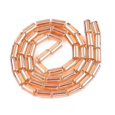 Transparent Electroplate Glass Beads Strands EGLA-N012-08-1