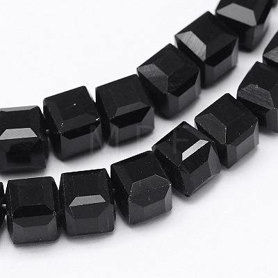 Faceted Cube Glass Bead Strands EGLA-E041-5mm-A04-1