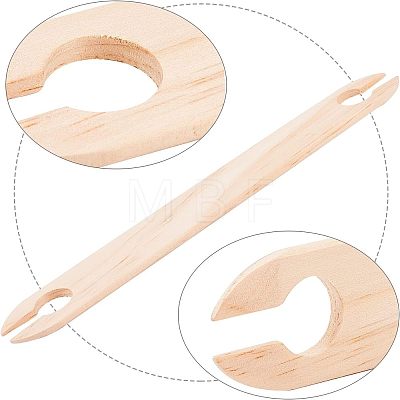 Wood Knitting Looms Shuttles TOOL-WH0136-44-1