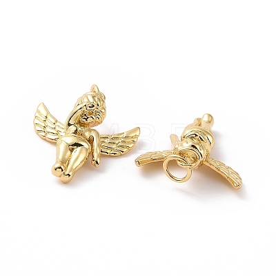 Angel Brass Pendants KK-G435-42G-1