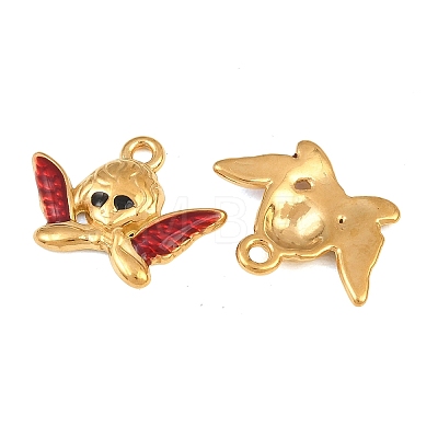 304 Stainless Steel Enamel Pendants SA-CBAF5D5-18G-01-1