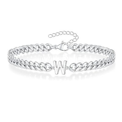 Letter 304 Stainless Steel Link Bracelets FS-WG7830E-47-1