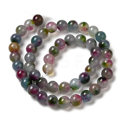 Natural Dyed White Jade Beads Strands G-M402-C03-09-1