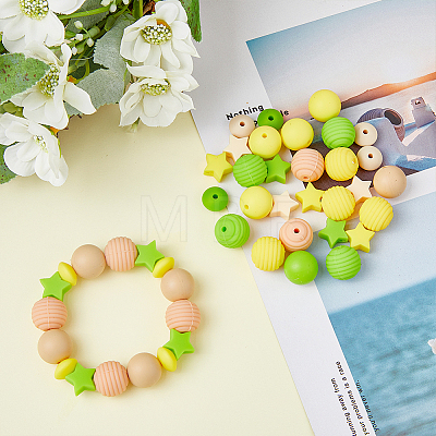 12 Style Food Grade Eco-Friendly Silicone Beads SIL-HY0001-06-1
