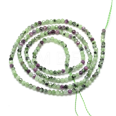 Natural Ruby in Zoisite Beads Strands G-S152-06-2mm-1