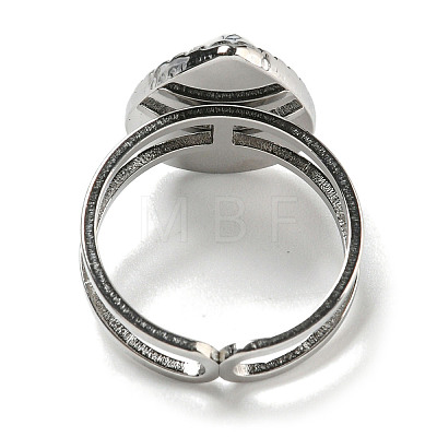 304 Stainless Steel Open Cuff Rings RJEW-C079-15P-1