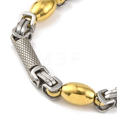 201 Stainless Steel Column Links Chain Necklace NJEW-F22-39I-GP-1