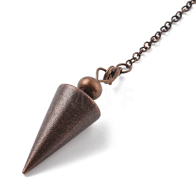 Brass Dowsing Pendulum Big Pointed Cone Pendants KK-H491-04R-1