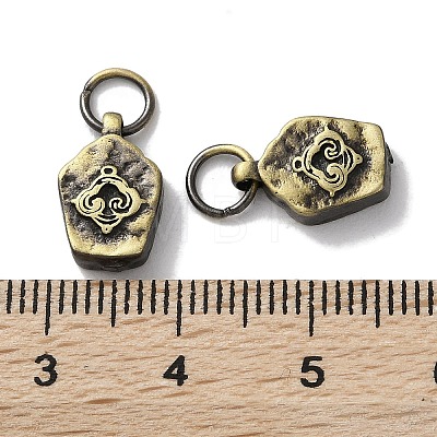 Tibetan Style Brass Pendants KK-M284-43AB-1