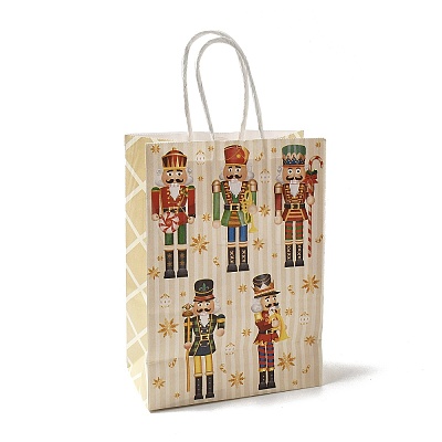 Christmas Nutcracker Kraft Paper Bags ABAG-B006-03F-1