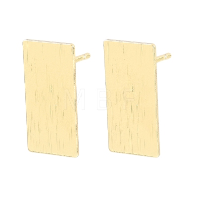 Brass Stud Earrings EJEW-G471-27A-G-1