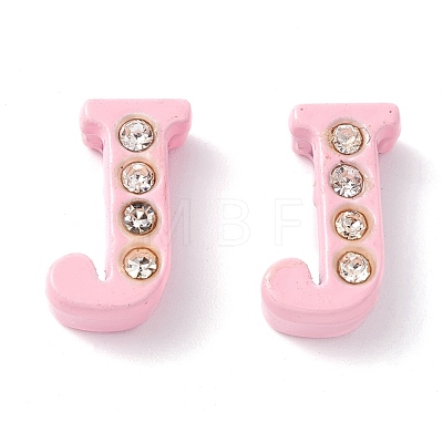 Spray Painted Zinc Alloy Slide Charms ALRI-WH0005-13J-1