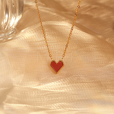 Stainless Steel Heart Pendant Necklaces YH3066-1