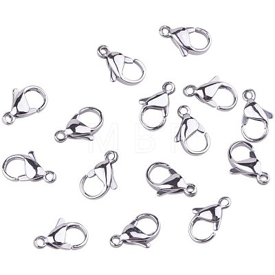 304 Stainless Steel Lobster Claw Clasps STAS-PH0010-02D-1