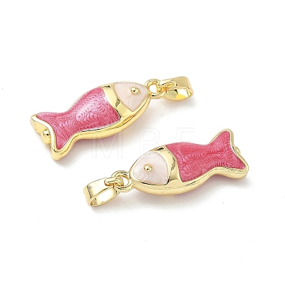 Brass Enamel Pendants KK-Z134-06G-02-1