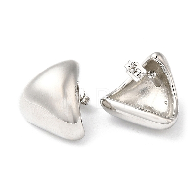 Rack Plating Brass Twist Triangle Stud Earrings EJEW-Q766-06P-1