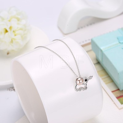 925 Sterling Silver Pendant Necklaces NJEW-BB34180-1