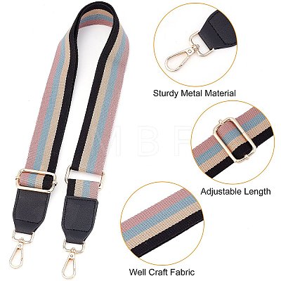Polyester Stripe Pattern Bag Straps FIND-WH0001-38A-1
