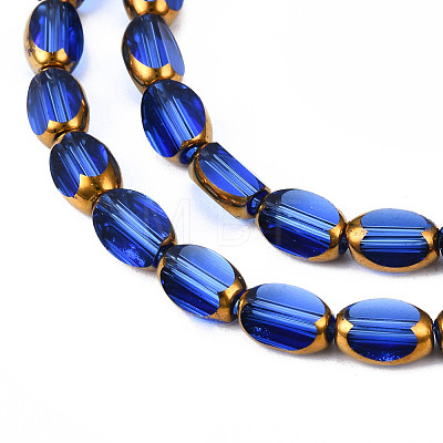 Electroplate Glass Beads Strands EGLA-N008-015E-1