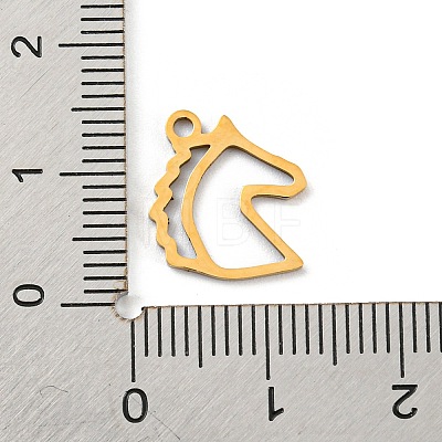 Golden Plated 304 Stainless Steel Pendants STAS-L271-01G-06-1