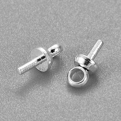 304 Stainless Steel Cup Pearl Peg Bails Pin Pendants STAS-H436-15S-1