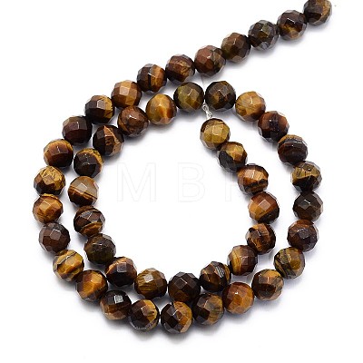 Natural Grade AB Yellow Tiger Eye Round Beads Strands G-O047-10-8mm-1