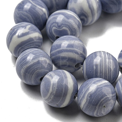 Synthetic Blue Lace Agate Beads Strands G-B071-F02-03-1