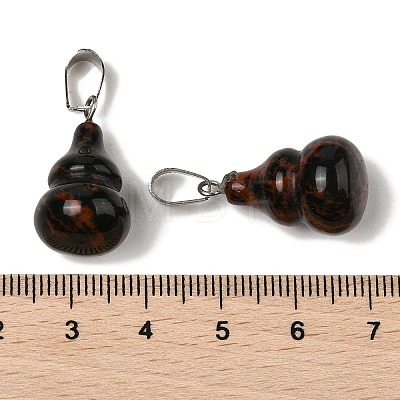 Natural Mahogany Obsidian Pendants G-B127-03P-08-1