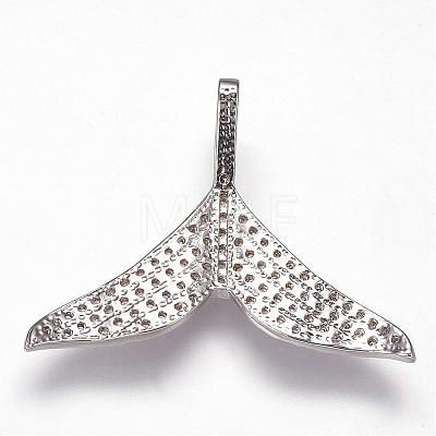 Brass Micro Pave Cubic Zirconia Pendants ZIRC-G095-79P-1