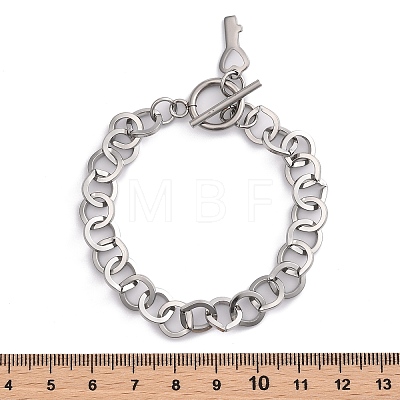 Tarnish Resistant 304 Stainless Steel Cable Chain Bracelets BJEW-P237-08P-1