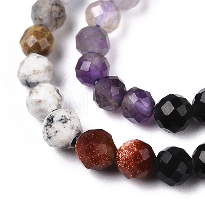 Natural Mixed Gemstone Beads Strands G-D080-A01-02-24-1