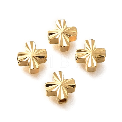 Brass Textured Beads KK-Z092-01B-G-1