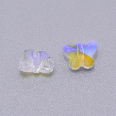 Transparent Electroplate Glass Beads GLAA-P037-02A-AB04-1
