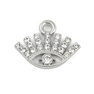 Rack Plating Alloy Micro Pave Rhinestone Pendants FIND-K020-04P-1